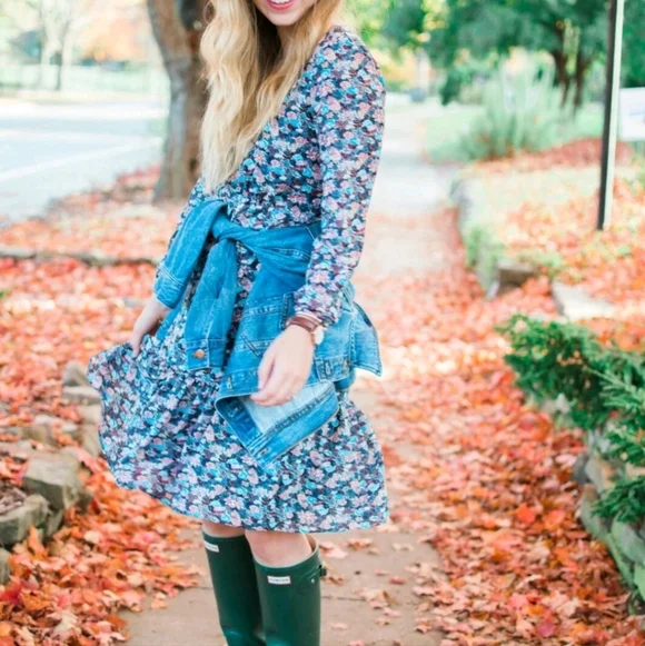 J. Crew Multicolor Floral Long Sleeve Dress - Picture 4 of 14